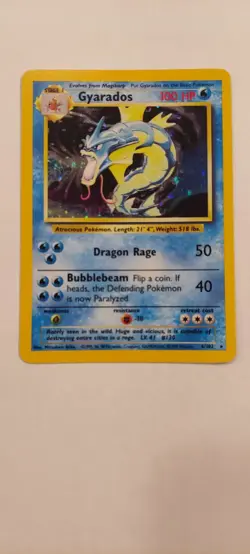 Pokemon Gyarados TCG Base Set Holo Card 6/102 Unlimited Rare NM - Image 1
