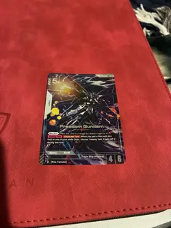 Gundam Card Game Freedom Gundam LR+ Alt Art GD01-065 - Image 1