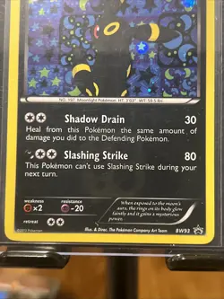 Pokemon TCG Umbreon Black White Holo Card BW93 Black Star Promo MP - Image 3