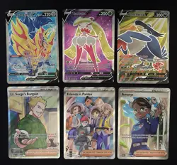 Pokemon TCG Full Art Pokemon And Trainer Lot: 6 Card Collection Set - Image 1