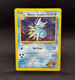 Pokemon TCG Misty's Seadra PRERELEASE Card 9/132 Gym Heroes 2000 - LP Ungraded - Image 1