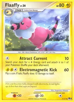 Flaaffy 007/017 Uncommon POP Series 7 Non Holo Pokemon Card - Image 1