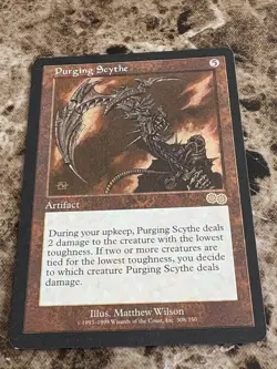 PURGING SCYTHE Magic MTG Urza's Saga LP - Image 1