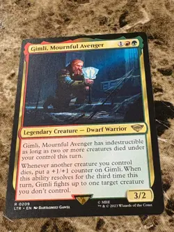 GIMLI, MOURNFUL AVENGER Magic MTG Lord of the Rings LOTR - Image 1