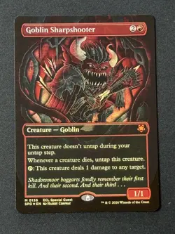 🌈 FOIL IN-HAND Goblin Sharpshooter Borderless NM Special Guest - Image 1