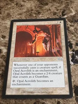 OPAL ACROLITH Magic MTG Urza's Saga MP - Image 1