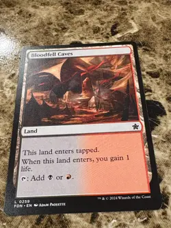 BLOODFELL CAVES Magic the Gathering MTG Foundations - Image 1