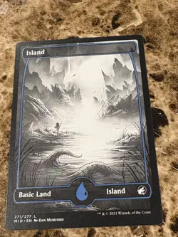 ISLAND #271 Magic MTG Innistrad Midnight Hunt Full Art - Image 1