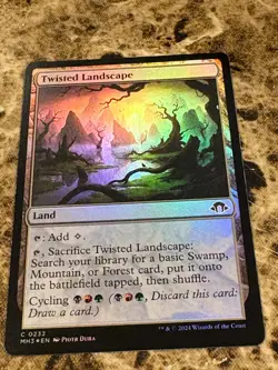 TWISTED LANDSCAPE Magic MTG Modern Horizons 3 Foil - Image 1