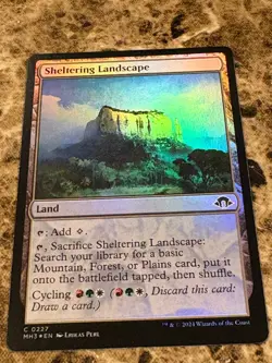 SHELTERING LANDSCAPE Magic MTG Modern Horizons 3 Foil - Image 1