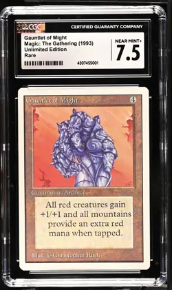 GAUNTLET OF MIGHT Unlimited Rare Reserved List CGC 7.5 Vintage MTG [Nostalgium] - Image 1