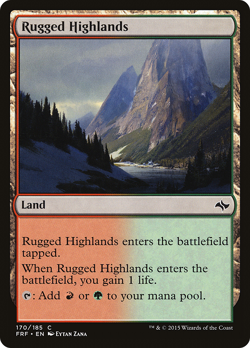 RUGGED HIGHLANDS x4 mtg Lightly Played Fate Reforged 4 Common - Image 1