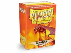 Dragon Shield ORANGE 100 Standard Size Sleeves - 10 pack display - Image 1