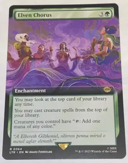 Elven Chorus 0364 - Extended Art Lord of the Rings MTG MAGIC NEW UNPLAYED - Image 1