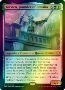 MTG Torsten, Founder of Benalia, Foil Dominaria United Commander NM - Image 1
