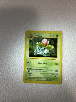 Pokemon TCG Ivysaur Base Set, Shadowless Uncommon Card 30/102 1999 - Image 1