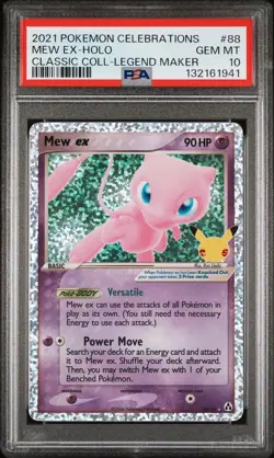 2021 POKEMON CELEBRATIONS CLASSIC COLL #88 MEW EX-HOLO PSA 10 - Image 1