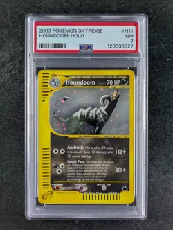2003 Pokemon HOUNDOOM H11/H32 Skyridge Holo Rare Vintage English PSA 7 - Image 1