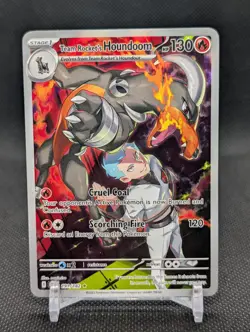 Team Rocket's Houndoom 191/182 Destined Rivals Pokemon Illustration Rare - Image 1