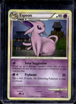 2010 Pokemon HeartGold & SoulSilver Undaunted Espeon Holo #2/90 - Image 1