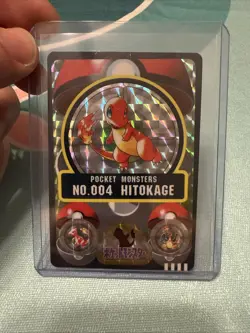 Pokemon Pocket Monsters Charmander Hitokage No. 004 Holo NM-MT Sealdass - Image 1
