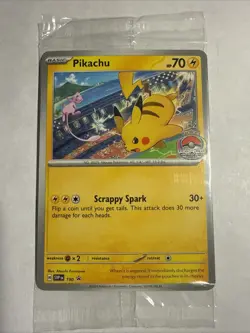 2024 Pokemon TCG Scarlet & Violet Black Star Promos #190 Pikachu STAMP - Image 1