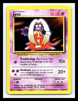 💥 Jynx Pokemon TCG 1999 Base Set Non Holo Vintage # 31/102 - Image 1