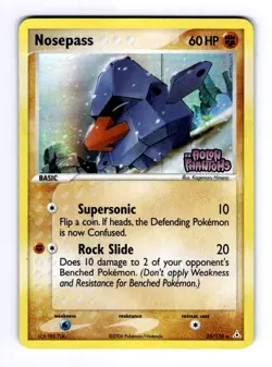 Nosepass Holon Phantoms #25 (2006) Rare Reverse Holo NM Pokemon - Image 1