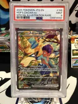 PSA 9 Pokemon Journey Together Hop’s Zacian 186/159 Special Illustration Rare JW - Image 1