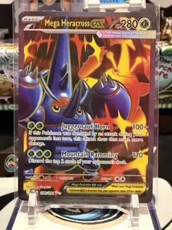 Mega Heracross ex 108/094 Phantasmal Flames NM Pokemon TCG Illustration Rare JW - Image 1