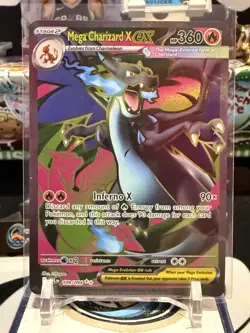 2025 Pokemon Phantasmal Flames PFL EN Mega Charizard X ex Ultra Rare #109/094 JW - Image 1