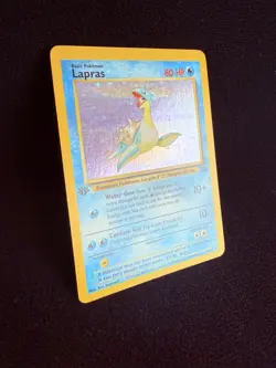 1999 Lapras 10/62 Fossil Holo Rare Vintage Pokemon TCG WoTC MP - Image 2