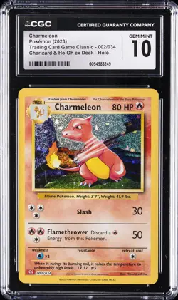 2023 POKEMON TCGC CHARIZARD & HO-OH EX DECK HOLO CHARMELEON CGC 10 GEM MINT - Image 1