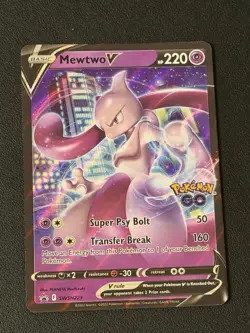 Mewtwo SWSH223 Black Star Promos GO Stamped Ultra Rare Holo Pokemon TCG 2022 NM - Image 1