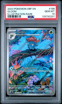 2023 POKEMON OBF EN-OBSIDIAN FLAMES ILLUSTRATION RARE #198 GLOOM PSA 10 - Image 1