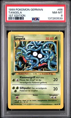 1999 POKEMON GERMAN 1ST EDITION #66 TANGELA PSA 8 - Image 1