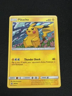 POKEMON PIKACHU SM206 PROMO SM BLACK STAR PROMOS LP - NM - Image 1