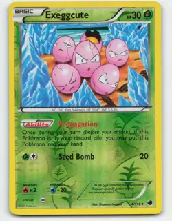 2013 Pokemon, Plasma Freeze, #4/116 Exeggcute, Reverse Holo Uncommon - Image 1