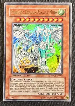 YUGIOH Stardust Dragon/Assault Mode DPCT-EN003 Ultra Rare Limited Edition LP - Image 1