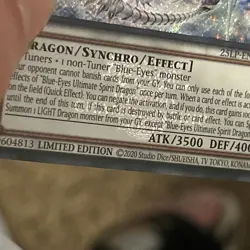 Blue-Eyes Ultimate Spirit Dragon Emblazoned Secret Rare Limited Pack 25LP-EN020 - Image 3