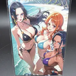 Boa, Nami & Nico One Piece Anime Waifu Card Doujin ACG Goddess Holo - Image 1