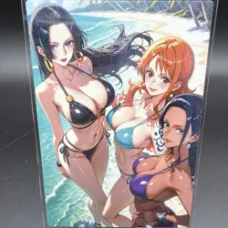 Boa, Nami & Nico One Piece Anime Waifu Card Doujin ACG Goddess Holo - Image 2
