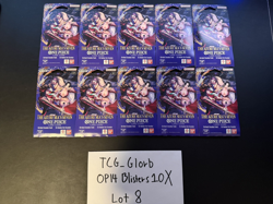 10X One Piece CCG (OP-14) The Azure Sea's Seven Sleeved Blister Packs [LOT 8] - Image 1