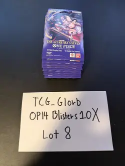 10X One Piece CCG (OP-14) The Azure Sea's Seven Sleeved Blister Packs [LOT 8] - Image 3
