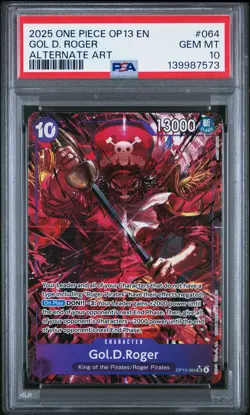 2025 ONE PIECE OP13-CARRYING ON HIS WILL ALTERNATE ART #064 GOL D. ROGER PSA 10 - Image 1