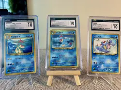 TRIO CGC 10 Feraligatr, Crocronaw, Totodile 2000 Neo Genesis Holo Pokemon Card - Image 1