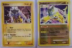 Raikou Holo and Reverse Holo Lot of 2 Cards 3/17 and 16/132 Pokemon TCG - Image 1