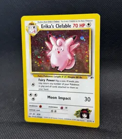 Holo Rare Erika's Clefable Pokemon Card From The 2000 Gym Heroes 1/132 - Image 2