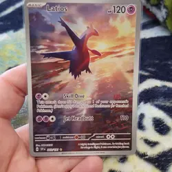 Pokemon Latios Full Art Holo Rare Card 203/191 SSP EN 2024 Basic Dragon - Image 1