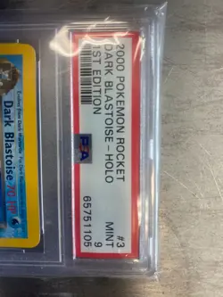 2000 Pokemon Rocket 1st Edition Dark Blastoise - Holo #3 PSA Mint 9 Graded Card - Image 4